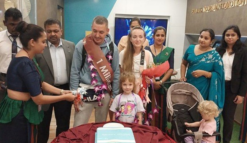 Российский турист стал миллионным иностранным гостем на Шри-Ланке